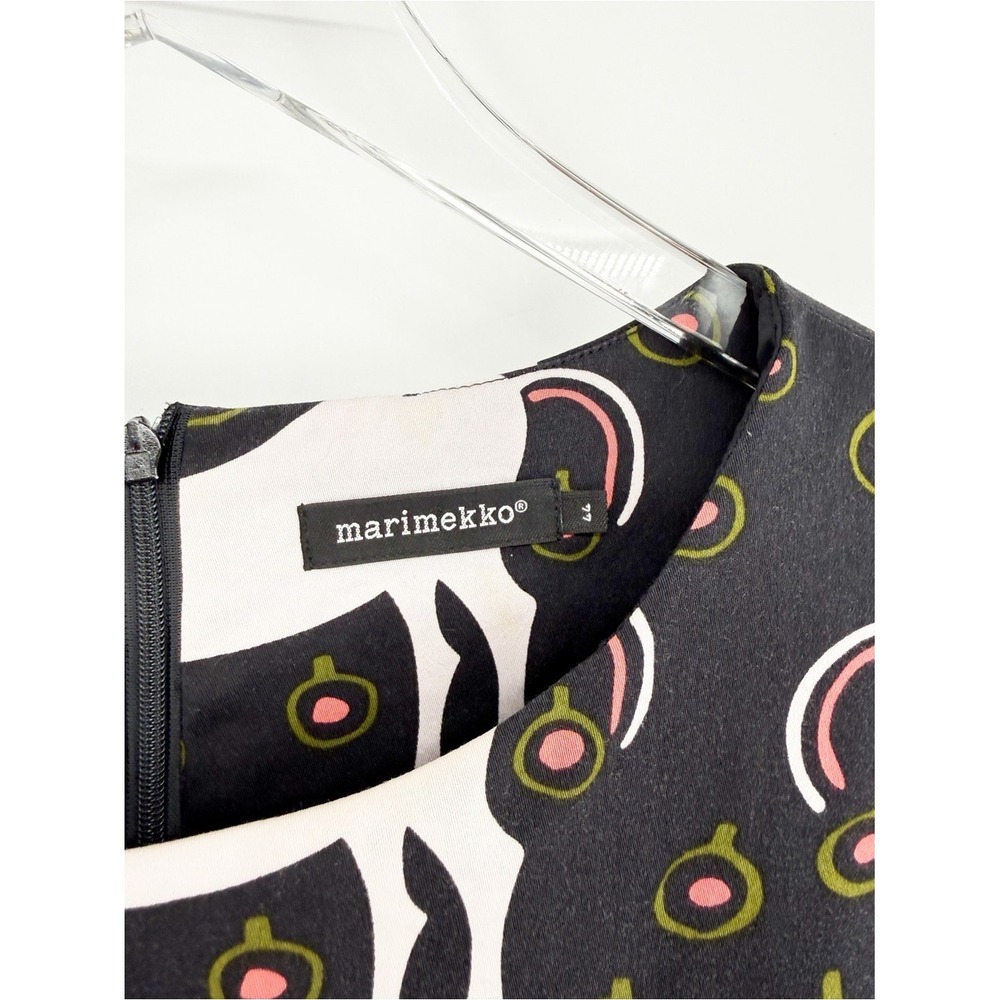 RARE Marimekko Finland Pony Print Flock Swing Dress Women's XXL Scandinavian - Picture 9 of 9